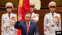 Ông Tô Lâm tuyên thệ làm Chủ tịch nước Việt Nam ngày 22 tháng Năm, 2024, tại Hà Nội.